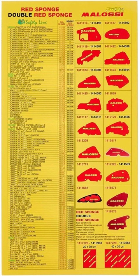 Filtr powietrza do motoru MALOSSI M1412130