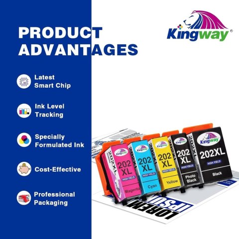 Wkłady drukujące / tusze KINGWAY 202XL do XP-6100