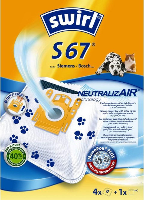 Worki do odkurzacza Swirl S 67